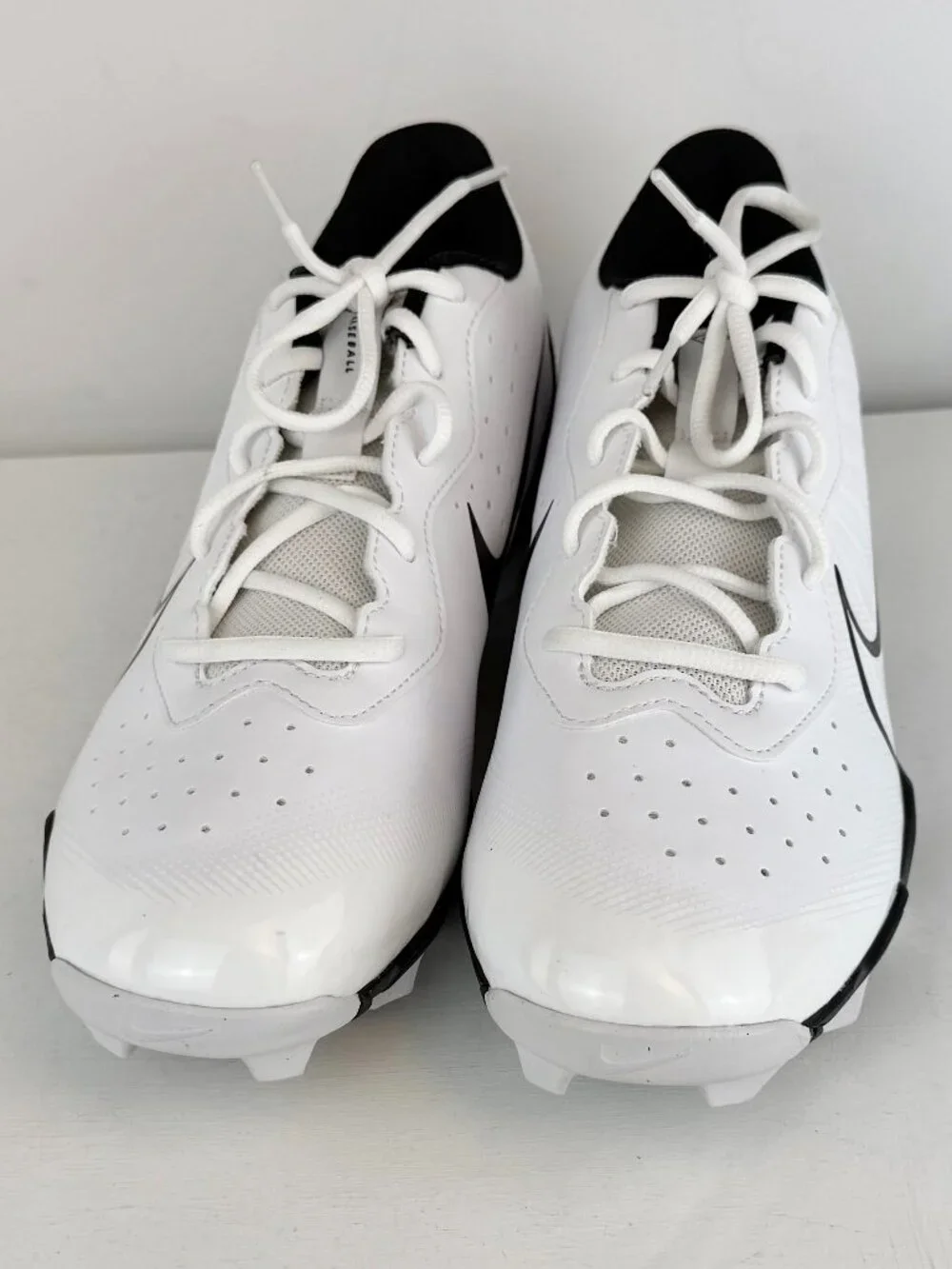 Men's 12 Nike Alpha Huarache 4 Keystone Baseball Cleats White Black DJ6524-101